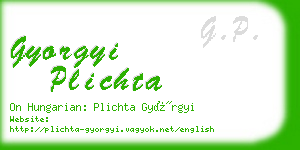 gyorgyi plichta business card